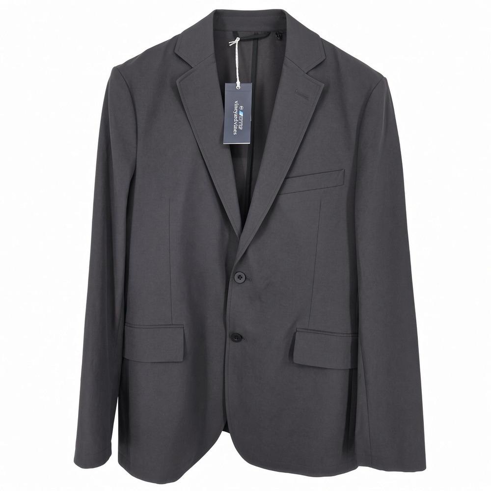 Vineyard Vines Lightweight On-The-Go Blazer Men's 38R Dark Night Grey Solid NWT